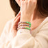 Pervenche | Argent | Bracelet macramé verre luciole
